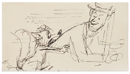 Mary Poppins Storyboard Artwork -- Bert Saves the Fox During the Fox Hunt