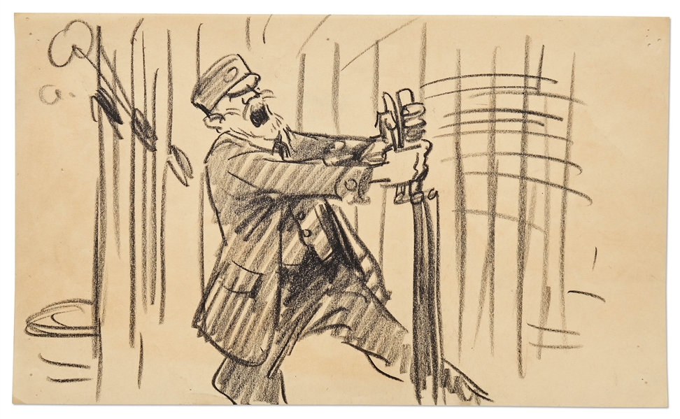 ''Mary Poppins'' Storyboard Artwork -- Admiral Boom Fires the Cannon