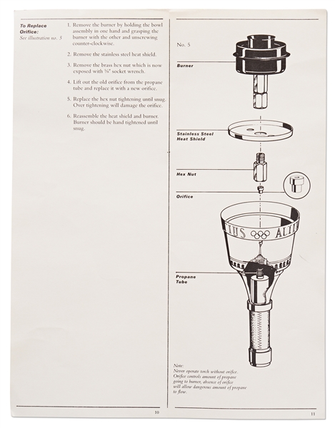 Olympic Relay Torch Used in the 1984 Los Angeles Summer Games