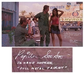 Papillon Soo Soo Signed Full Metal Jacket Photo -- Perhaps One of the Most Iconic Cameos in 20th Century Movies