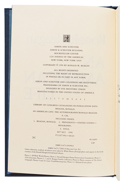 Ronald Reagan Signed ''An American Life'' Special Limited Edition -- Housed in Luxury Oak Case With Audiotapes of ''Speaking My Mind''