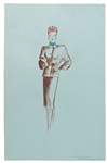 Lucille Ball Costume Sketch for 20th Century Fox