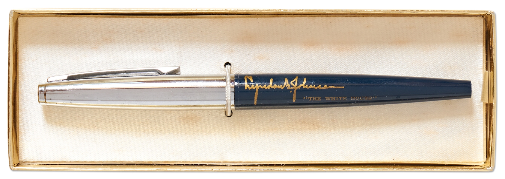 Lyndon Johnson Bill-Signing Pen -- Used as President to Sign Bill Naturalizing Active-Duty Men and Women Serving in Vietnam