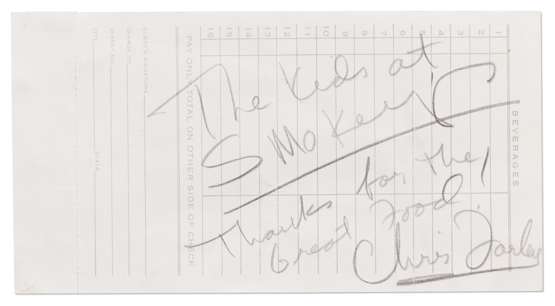Chris Farley Signature -- With PSA/DNA COA