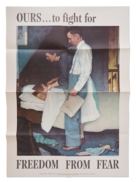 Norman Rockwell ''Four Freedoms'' Posters -- Complete Set of Four from 1943 in Near Fine Condition