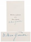 David Ben-Gurion Signature as Israeli Prime Minister from 1960
