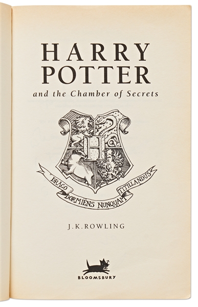 J.K. Rowling Signed First Paperback Edition of ''Harry Potter and the Chamber of Secrets''