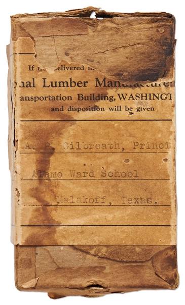 Large Block of Wood From the Roof of the White House -- Removed During 1927 Reconstruction -- Accompanied by Rare, Original Box