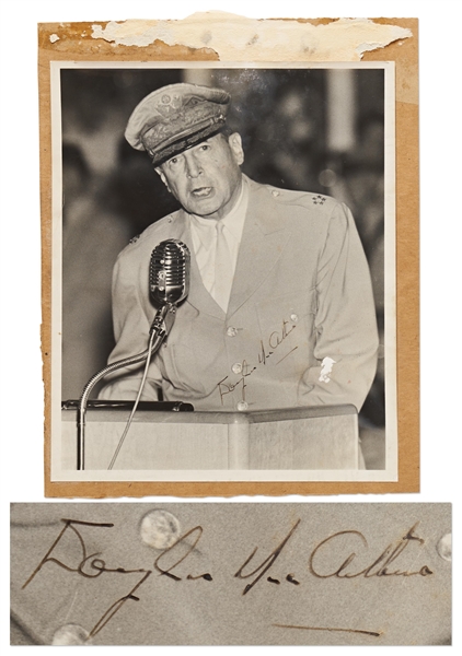 Douglas MacArthur Signed 8'' x 10'' Photo -- Without Inscription