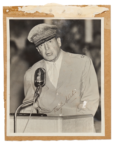 Douglas MacArthur Signed 8'' x 10'' Photo -- Without Inscription