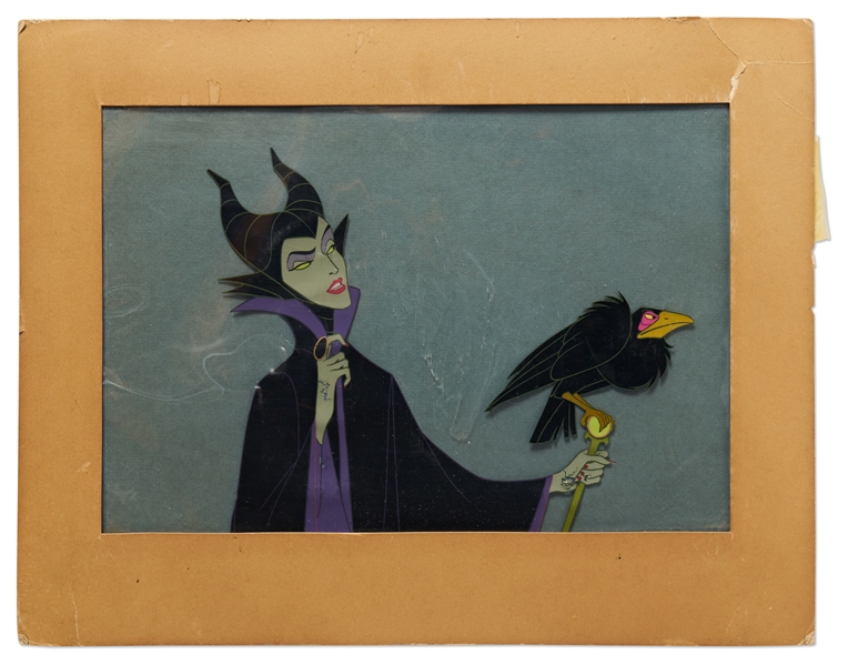 Disney Animation Cel of Maleficent & Diablo From ''Sleeping Beauty''