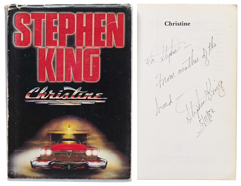 Rare Stephen King Signed Uncorrected Book Proof of ''Christine''