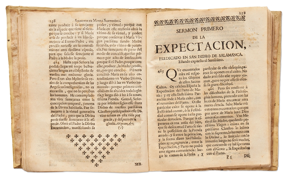 18th Spanish Century Book of Sermons Related to the Virgin Mary
