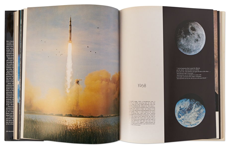 Wernher von Braun Signed First Edition of His Illustrated Book ''MOON: Man's Greatest Adventure'' -- von Braun Inscribes the Copy to His Secretary During the Apollo Era