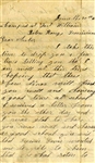 1864 Civil War Letter by Soldier in the 1st Indiana Artillery in Baton Rouge -- ...there was an aligater killed the other day down in the river...6 feet long...they had to shoot it 4 times...