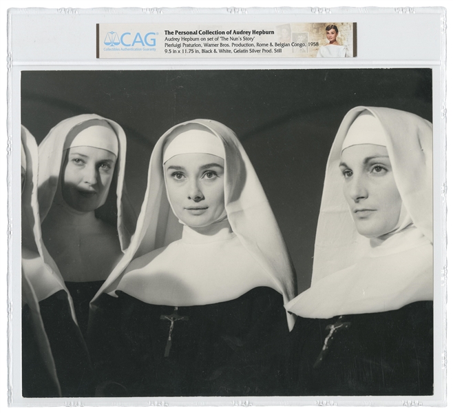 Audrey Hepburn's Personally Owned Photo From ''The Nun's Story'' -- Taken by Photographer Pierluigi Praturlon, Measuring 9.5'' x 11.75'' -- Encapsulated by CAG