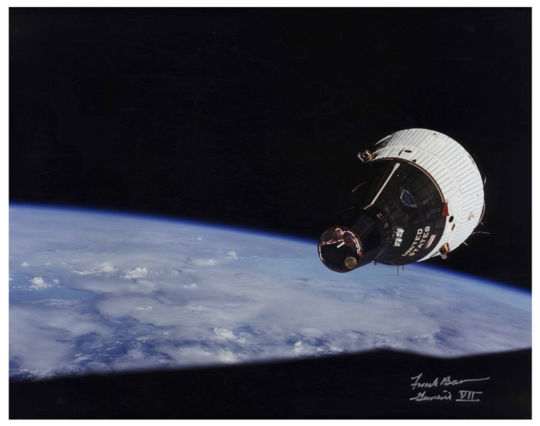 Frank Borman Signed 20'' x 16'' Photo of Gemini 7 in Space