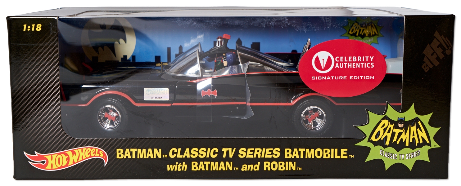 Adam West and Burt Ward Signed Batmobile