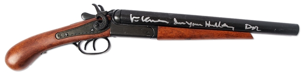 Val Kilmer Signed Tombstone Rifle -- Kilmer Writes Val Kilmer Im your Huckleberry Doc