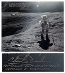 Charlie Duke Signed 20 x 16 Lunar Photo -- It may have been one small step for Neil...I was just happy that we successfully landed our lunar module Orion...