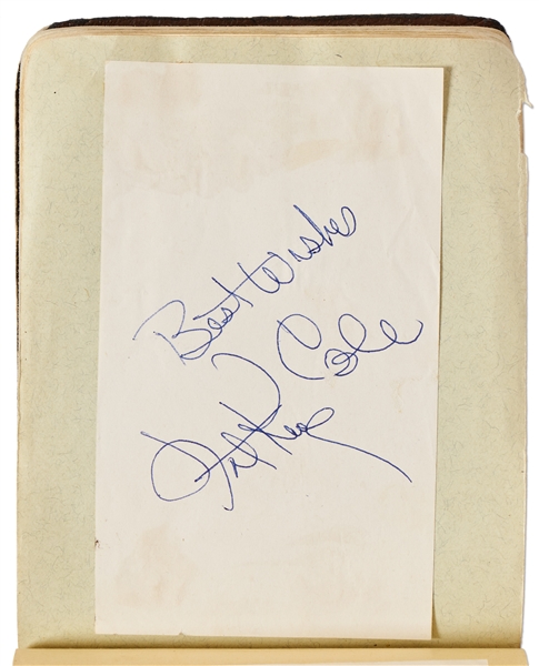 Over 150 Autographs of Music, Movie & Sports Stars -- Includes Signatures of Elvis Presley, Orson Welles, Nat King Cole, John Wayne, Boris Karloff, Fats Waller, Edward G. Robinson, Lou Costello & More