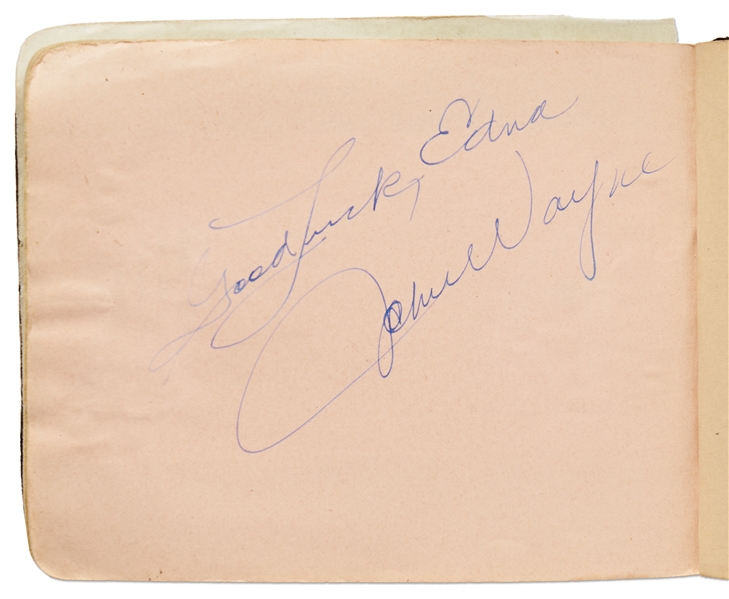 Over 150 Autographs of Music, Movie & Sports Stars -- Includes Signatures of Elvis Presley, Orson Welles, Nat King Cole, John Wayne, Boris Karloff, Fats Waller, Edward G. Robinson, Lou Costello & More