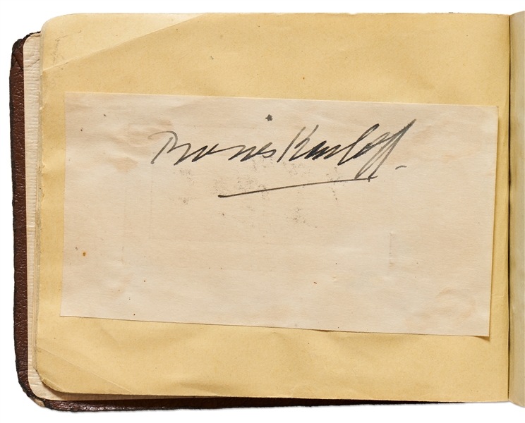 Over 150 Autographs of Music, Movie & Sports Stars -- Includes Signatures of Elvis Presley, Orson Welles, Nat King Cole, John Wayne, Boris Karloff, Fats Waller, Edward G. Robinson, Lou Costello & More