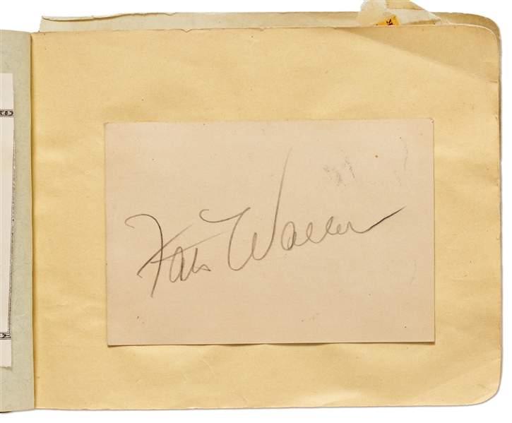 Over 150 Autographs of Music, Movie & Sports Stars -- Includes Signatures of Elvis Presley, Orson Welles, Nat King Cole, John Wayne, Boris Karloff, Fats Waller, Edward G. Robinson, Lou Costello & More