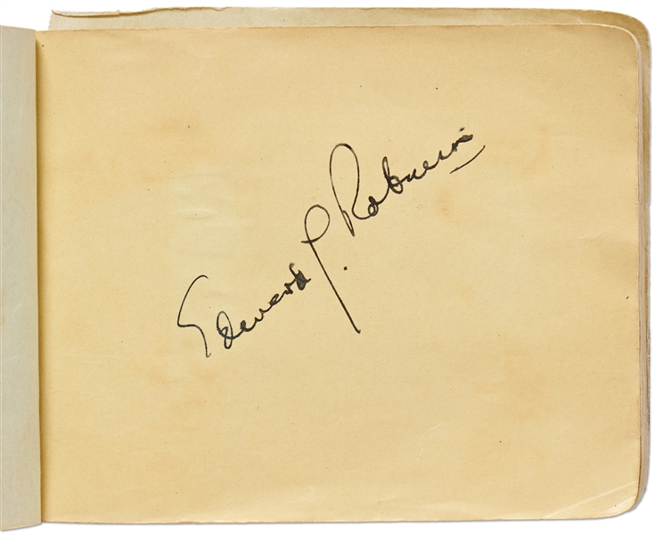 Over 150 Autographs of Music, Movie & Sports Stars -- Includes Signatures of Elvis Presley, Orson Welles, Nat King Cole, John Wayne, Boris Karloff, Fats Waller, Edward G. Robinson, Lou Costello & More