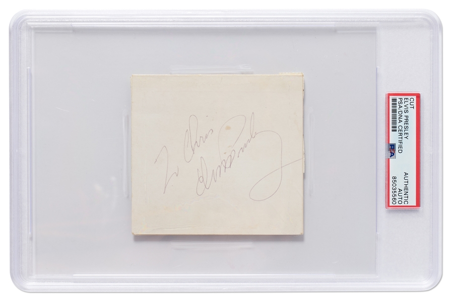 Elvis Presley Signature -- Encapsulated by PSA/DNA