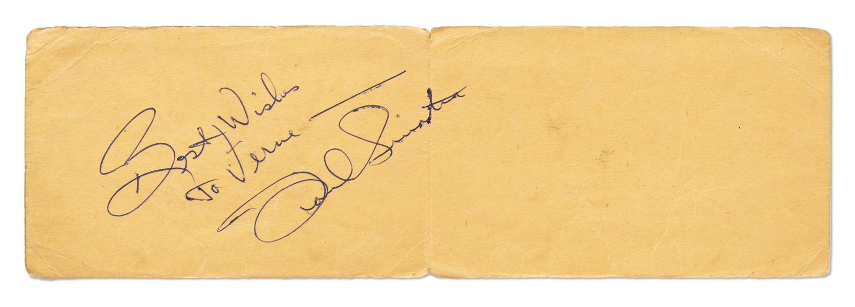 Frank Sinatra Vintage Signature -- With PSA/DNA COA