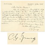 Carl Jung Autograph Letter Signed as He Was Recovering from His Long Illness -- ...I still cannot get rid of the feeling that I am existing on the sharp point of a hypodermic needle...
