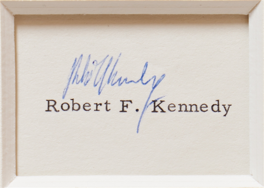 The Kennedy Family Signed Display Showing JFK Jr. Saluting His Father's Casket -- Signed by Jackie, Caroline, John Jr., Ted and Bobby Kennedy -- With PSA/DNA COAs for All, Measures 21.75'' x 31.75''