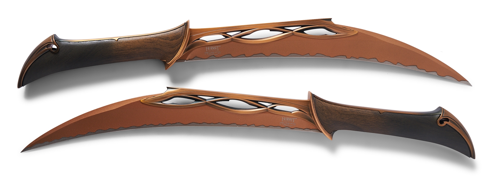 Evangeline Lilly Signed Set of Daggers, Tauriel's Weapons in ''The Hobbit'' Franchise