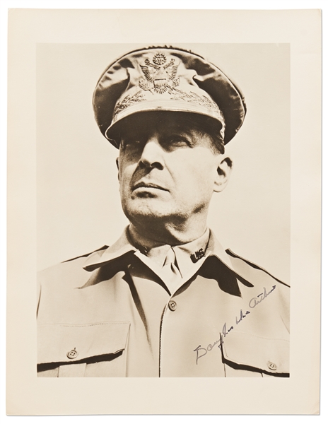 Douglas MacArthur Signed 8.5'' x 11'' Photo -- Without Inscription