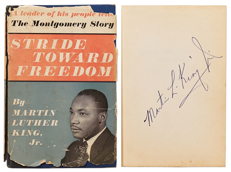 Martin Luther King Signed Copy of ''Stride Toward Freedom'' -- Bold Signature Without Inscription