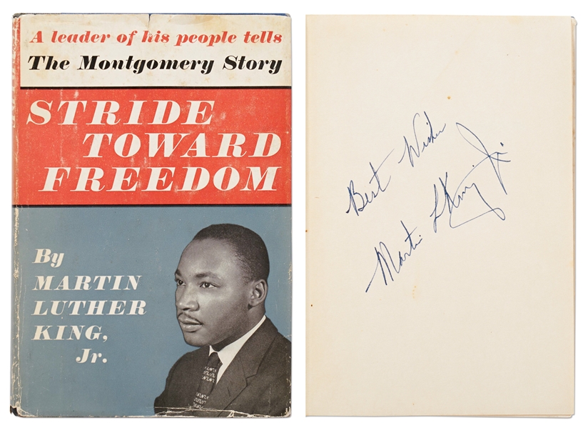 Martin Luther King Signed Copy of ''Stride Toward Freedom'' -- Bold Signature Without Inscription -- With JSA COA