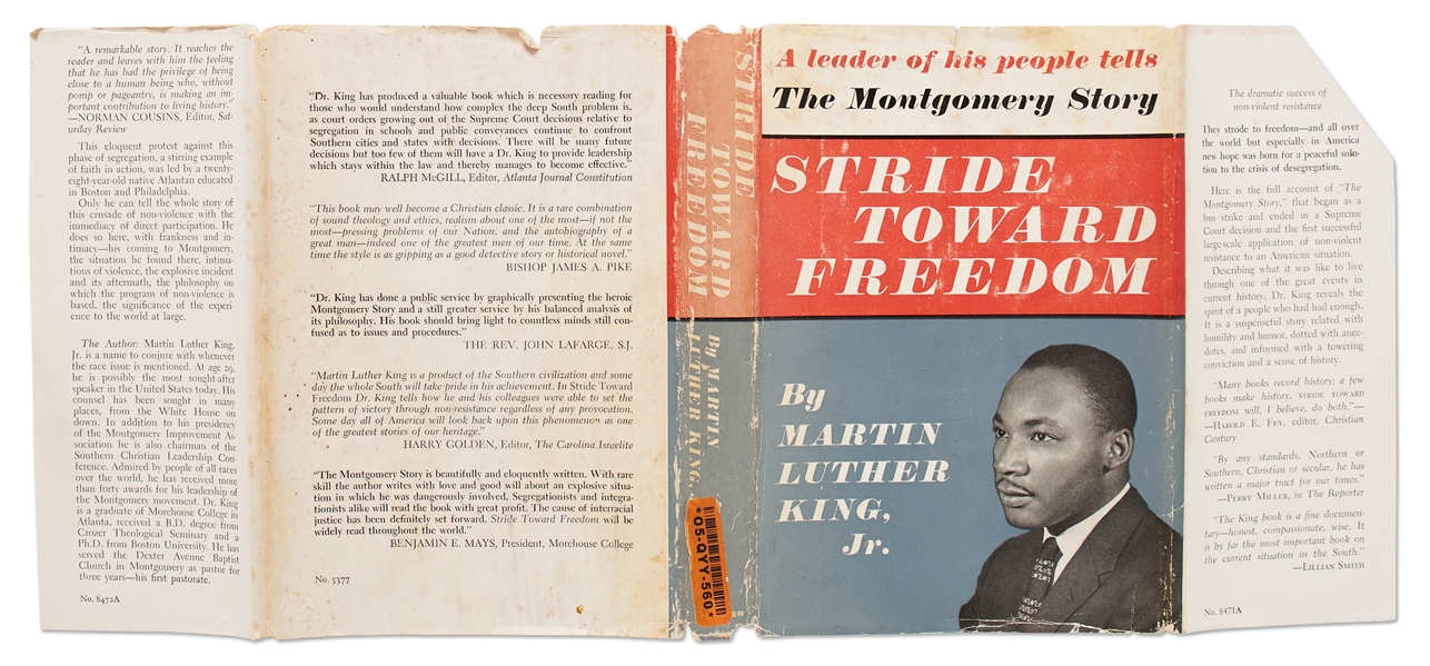 Martin Luther King Signed Copy of ''Stride Toward Freedom'' -- Bold Signature Without Inscription -- With JSA COA