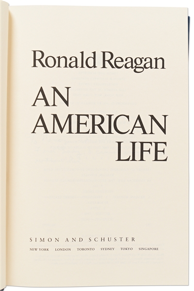 Ronald Reagan Signed ''An American Life'' Special Limited Edition -- Housed in Luxury Oak Case With Audiotapes of ''Speaking My Mind''