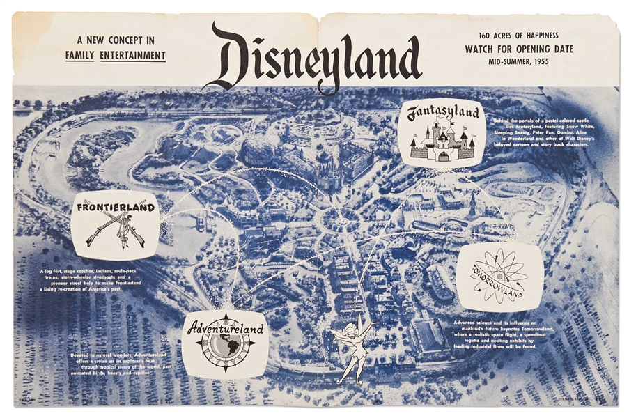 Disneyland Pre-Opening 1955 Advertising Brochure