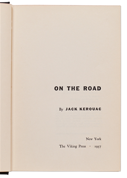 First Edition, First Printing of ''On the Road'' by Jack Kerouac