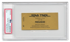 Ticket to the World Premiere of Star Trek: The Motion Picture in 1979 -- Encapsulated by PSA/DNA