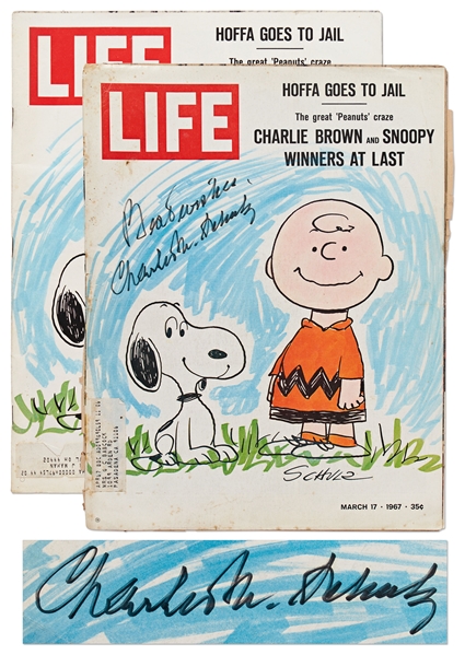 Lot Detail - Charles Schulz Signed ''LIFE'' Magazine Without 