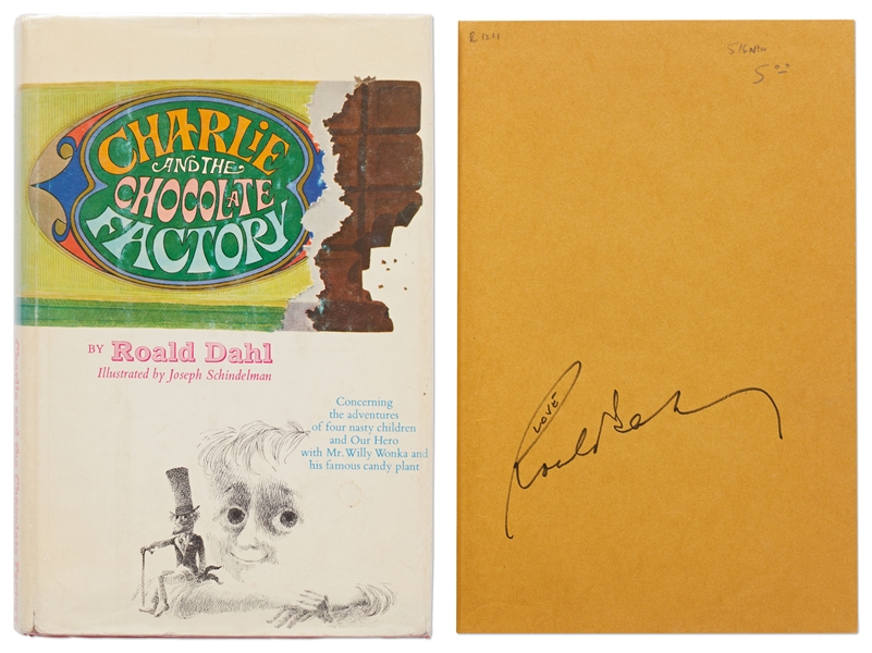 Roald Dahl Signed First Edition of ''Charlie and the Chocolate Factory'' -- Dahl Writes ''LOVE'' Within His Name