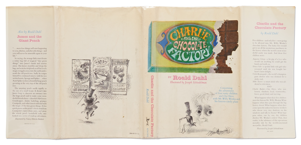 Roald Dahl Signed First Edition of ''Charlie and the Chocolate Factory'' -- Dahl Writes ''LOVE'' Within His Name