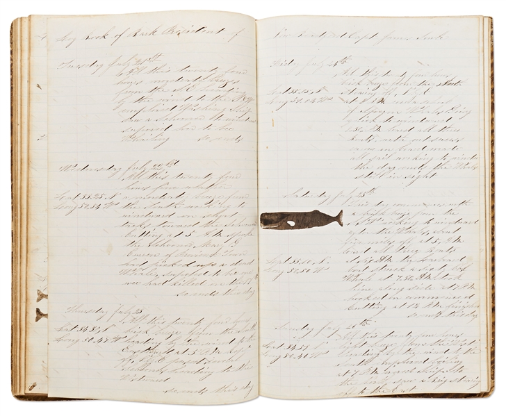 19th Century Whaling Logbook of the Bark President Out of New Bedford -- Documenting an Expedition from 1867-1868