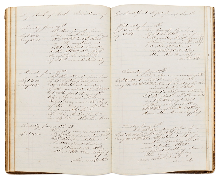 19th Century Whaling Logbook of the Bark President Out of New Bedford -- Documenting an Expedition from 1867-1868