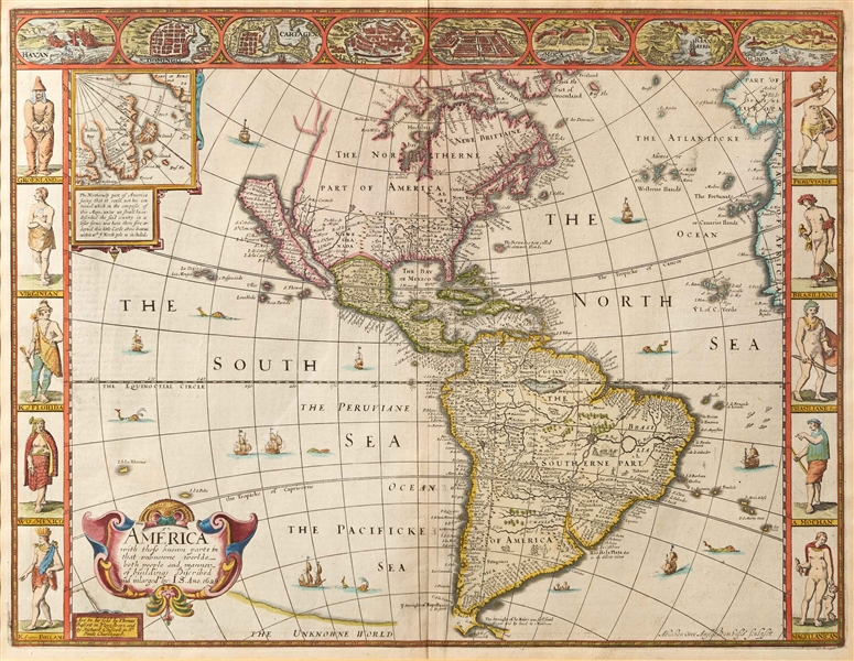 John Speed's Landmark Map of the Americas from 1627 -- The First Atlas Map to Depict California as an Island