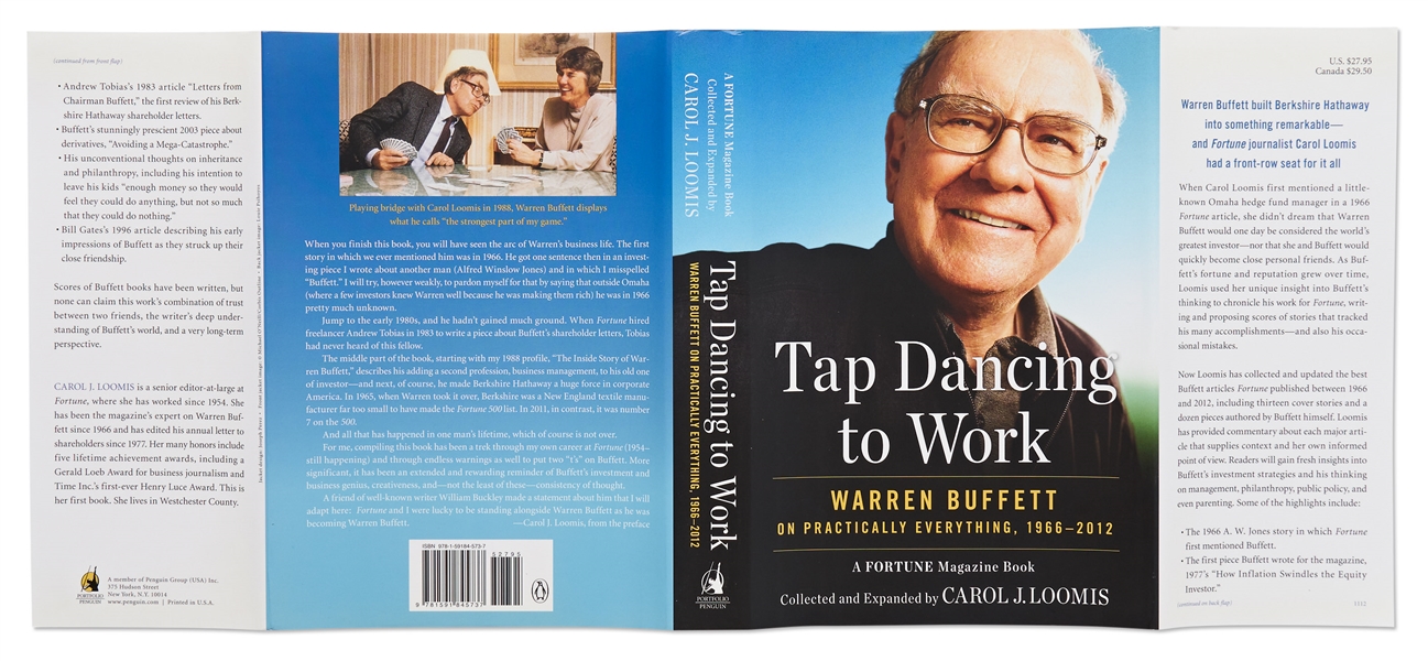 Warren Buffett Signed First Edition of His Biography, ''Tap Dancing to Work: Warren Buffett on Practically Everything''