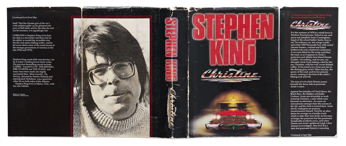 Rare Stephen King Signed Uncorrected Book Proof of ''Christine''